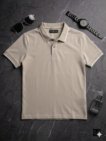 Minimalist Beige Polo